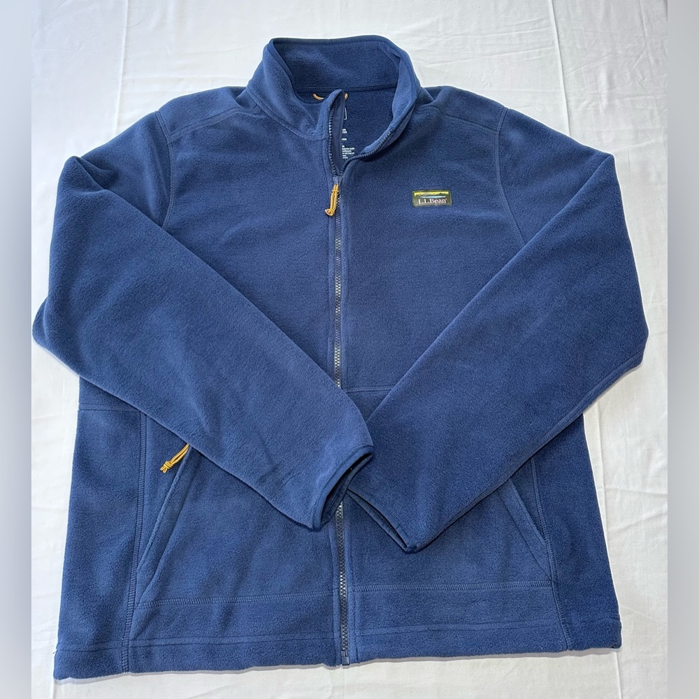 L.L. Bean Men’s mountain Classic Blue Fleece Jacket Size Large